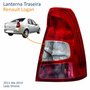 Lanterna Traseira Renault Logan 2011 Até 2014 Bicolor Cristal Lado Direito Passageiro