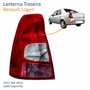 Lanterna Traseira Renault Logan 2011 Até 2014 Bicolor Cristal Lado Esquerdo Motorista