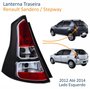 Lanterna Traseira Renault Sandero Stepway 2012 Até 2014 Fumê Lado Esquerdo Motorista