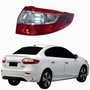 Lanterna Traseira Renault Fluence Sedan 2010 2011 2012 2013 2014 Canto Bicolor Cristal Sem Led Lado Direito Passageiro