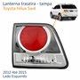 Lanterna Traseira Toyota Hilux Sw4 2012 Até 2015 Tampa Lado Esquerdo Motorista