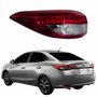 Lanterna Traseira Toyota Yaris Sedan 2018 2019 2020 2021 2022 Canto Com Led Bicolor Lado Esquerdo Motorista Original
