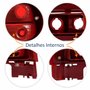 Lanterna Traseira Vw Gol G4 2005 Até 2012 Carcaça Vermelha Lado Esquerdo Motorista