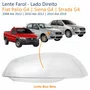 Lente Farol Fiat Palio G4 2008 Até 2012 Siena G4 2010 Até 2012 Strada G4 2014 Até 2019 Lado Direito Passageiro