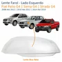 Lente Farol Fiat Palio G4 2008 Até 2012 Siena G4 2010 Até 2012 Strada G4 2014 Até 2019 Lado Esquerdo Motorista