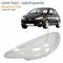 Lente Farol Peugeot 206 2004 Até 2008 Simples Liso Lado Esquerdo Motorista