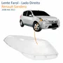 Lente Farol Renault Sandero 2008 Até 2011 Lado Direito Passageiro