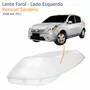 Lente Farol Renault Sandero 2008 Até 2011 Lado Esquerdo Motorista
