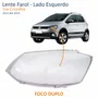 Lente Farol Vw Crossfox 2011 Até 2014 Duplo Lado Esquerdo Motorista
