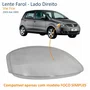Lente Farol Vw Fox 2003 Até 2009 Simples Lado Direito Passageiro