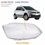 Lente Farol Vw Crossfox 2011 Até 2014 Duplo Lado Direito Passageiro