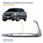 Moldura Grade Farol Auxiliar Gm Cobalt 2016 2017 2018 2019 2020 Friso Cromado Lado Esquerdo Motorista