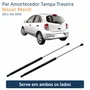 Par Amortecedor Tampa Traseira Nissan March 2011 Até 2020