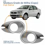 Par Copo Grade Milha Fiat Siena 2008 2009 2010 2011 2012 Cromado