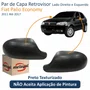 Par de Capa Retrovisor Fiat Palio Economy 2011 Até 2017 Texturizado METAGAL