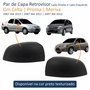 Par de Capa Retrovisor Gm Celta 2007 Até 2015 Meriva Prisma 2007 Até 2012 Texturizado