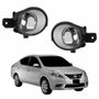 Par de Farol Auxiliar De Milha Nissan Versa 2011 Até 2018 Lente de Vidro