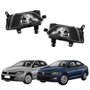 Par De Farol Auxiliar De Milha Vw Polo Virtus 2017 Até 2022 Máscara Preta