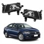 Par de Farol Auxiliar de Milha Vw Virtus 2017 Até 2022 Máscara Preta
