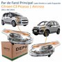 Par de Farol Citroen C3 Picasso Aircross 2011 Até 2015 Cromado Depo