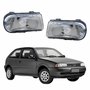 Par de Farol Dianteiro Vw Gol G2 1995 Até 1999 Original Arteb Máscara Cinza