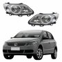 Par de Farol Dianteiro VW Gol G5 2008 Até 2012 Original Arteb Foco Duplo Máscara Cromomix