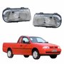 Par de Farol Dianteiro Vw Saveiro G2 1998 Até 2000 Original Arteb Máscara Cinza