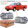 Par de Farol Dianteiro Vw Saveiro G2 1998 Até 2000 Original Arteb Máscara Cinza