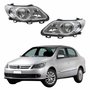 Par de Farol Dianteiro VW Voyage G5 2008 Até 2012 Original Arteb Foco Duplo Máscara Cromomix