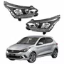Par de Farol Fiat Argo 2016 Até 2024 Máscara Negra Sem Led