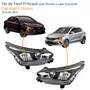 Par de Farol Fiat Argo Cronos 2016 Até 2024 Máscara Negra Sem Led