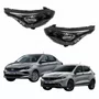 Par de Farol Fiat Argo Cronos 2024 Até 2025 Máscara Negra Sem Led