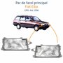 Par de Farol Fiat Elba 1991 Até 1996 Lente De Vidro