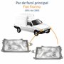 Par de Farol Fiat Fiorino 1991 Até 2003 Lente De Vidro