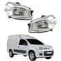 Par de Farol Fiat Fiorino 2014 Até 2019 Original Arteb Máscara Cromada