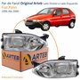 Par de Farol Fiat Palio 1996 Até 2000 Original Arteb Foco Duplo Vidro