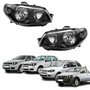 Par Faróis Fiat Palio G3 2003 2004 2005 2006 2007 2008 2009 2010 2011 2012 2013 2014 Siena Strada Weekend G3 2003 2004 2005 2006 2007 2008 2009 2010 2011 2012 Original Máscara Negra Canhão Preto Foco Duplo