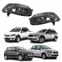 Par de Farol Fiat Palio Siena Strada Weekend G4 2008 Até 2016 Foco Duplo Máscara Negra com Anel Preto