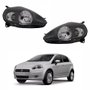 Par de Farol Fiat Punto 2008 Até 2012 Máscara Negra