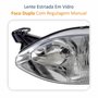 Par de Farol Fiat Siena 1996 Até 2000 Foco Duplo Vidro