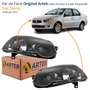 Par Faróis Fiat Siena 2008 2009 2010 2011 2012 Original Foco Duplo Máscara Negra Com Anel Preto
