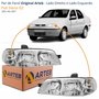 Par de Farol Fiat Siena G2 2001 Até 2007 Original Arteb Foco Duplo Carcaça Preta