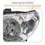 Par de Farol Fiat Siena G3 2003 Até 2012 Original Arteb Máscara Cromada Com Aro Cromado Foco Duplo