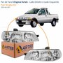 Par de Farol Fiat Strada G2 2002 Até 2007 Original Arteb Foco Duplo Carcaça Preta