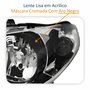 Par de Farol Fiat Strada G3 2003 Até 2012 Original Arteb Máscara Cromada Com Aro Negro Foco Duplo