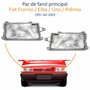 Par de Farol Fiat Uno Fiorino Elba Prêmio 1991 Até 2003 Lente De Vidro