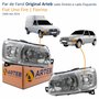 Par de Farol Fiat Uno Fire Fiorino 2004 Até 2014 Original Arteb Máscara Cromada