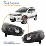 Par Farol Principal Fiat Uno Vivace 2015 Até 2021 Máscara Negra