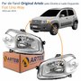 Par de Farol Fiat Uno Way 2010 Até 2014 Original Arteb Máscara Cromada