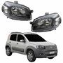 Par de Farol Fiat Uno Way 2010 Até 2014 Original Arteb Máscara Negra